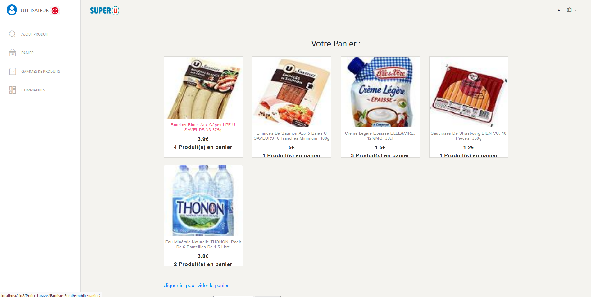 Projet drive en Laravel