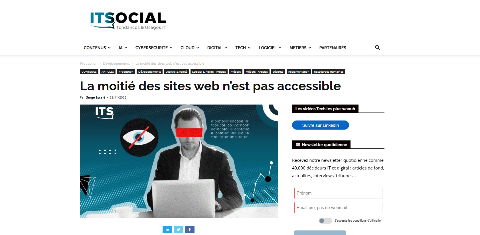 La moitié des sites web ne sont pas accessibles